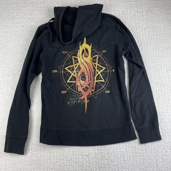 VTG Y2K Goth Slipknot Metal Band Women’s Hoodie Distressed Sweatshirt Size M - Picture 14 of 16